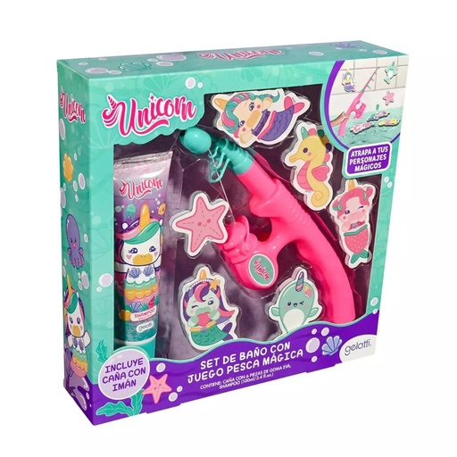 [7804915527033] Unicorn Set de Baño Shampoo 3en1 + Juego de Agua Gelatti
