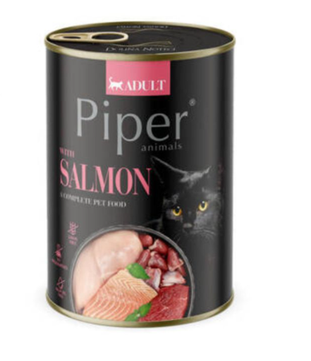 Piper Gatos Alimento Húmedo Salmón Lata 400 g