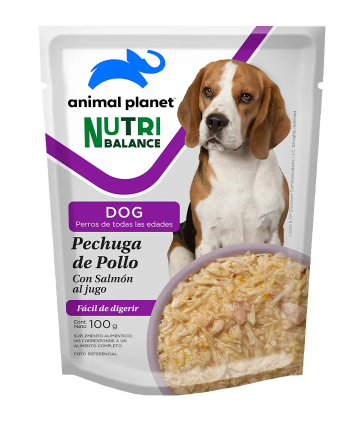 [7802575533975] Animal Planet Nutri Balance Perro Alimento Húmedo Pechuga Pollo Salmón 100 g