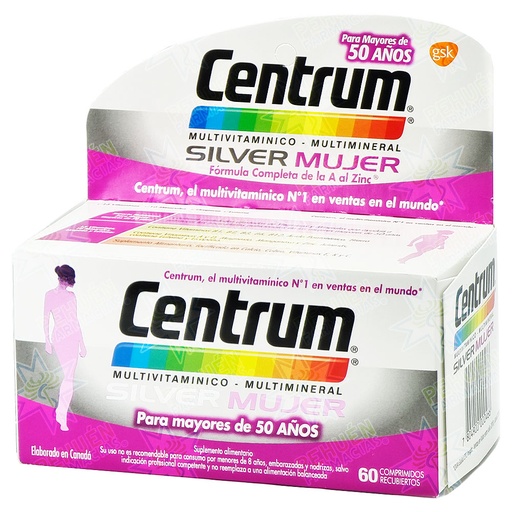 [7896090611768] Centrum Silver Mujer 30 Comprimidos Recubiertos Wyeth