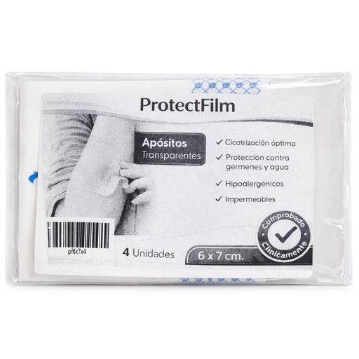 [pf6x7x4] Protectfilm Pack 4 Apósitos Adhesivos Transparentes 6 x 7 cm Pharmaplast
