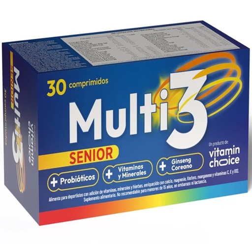 [7805633028055] Multi 3 Senior 30 Comprimidos Vitamin Choice