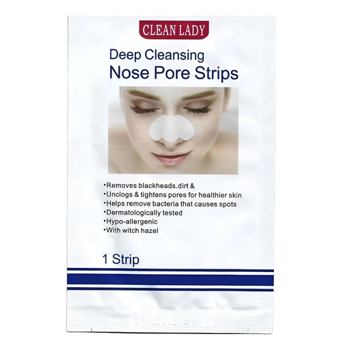 [739988824802] Parche Elimina Puntos Negros Nose Pore Strip 1 Unidad Clean Lady