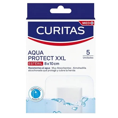 [7501054550631] Curitas Aqua Protect XXL 5 Almohadillas Acolchonadas Resistentes al Agua 8x10 cm