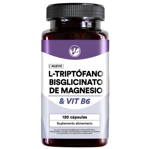 [9048198812235] L-Triptófano+ Bisglicinato de Magnesio + Vit. B6 120 Cápsulas Natural Farm