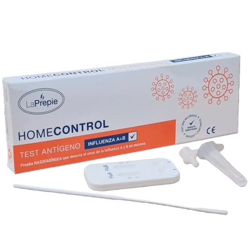 [17809601117700] Home Control Kit Test Rápido de Antígenos Influenza A/B (Nasofaríngeo) La Prepiè