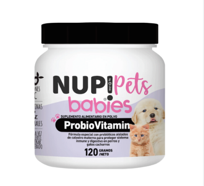 Nup! Pets Babies Gatos/Perros ProbioVitamin Polvo Oral Sabor Carne 120 g