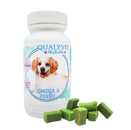 Qualyvit Omega 3 Perros Comprimidos Masticables 65 Unidades 120 g