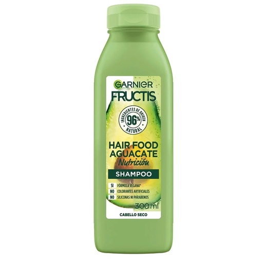 [7509552844214] Fructis Garnier Hair Food Shampoo Aguacate Nutrición Cabello Seco 300 mL