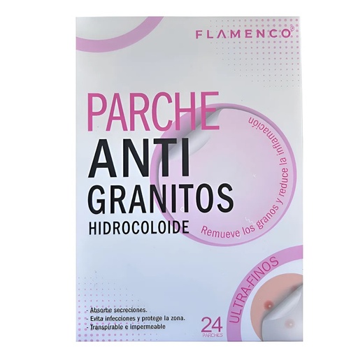 [0760412299279] Parche Anti Acné Hidrocoloide Ultrafinos 24 Unidades Flamenco