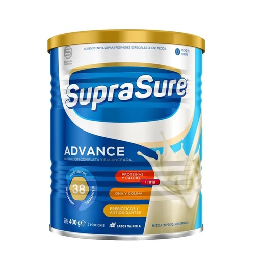 [7750327000087] SupraSure Advance Vainilla Alimento en Polvo con HMB 400 g