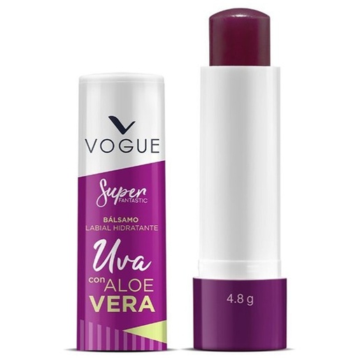 [7509552844931] Vogue Super Fantastic Bálsamo Labial Hidratante Uva con Aloe Vera 4,8 g
