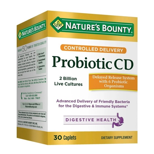 [074312549984] Probiótico CD 30 Comprimidos Nature's Bounty*