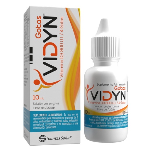 [7800038001399] Vidyn 200 UI/gota Suspensión Oral Gotas 10 mL Sanitas*