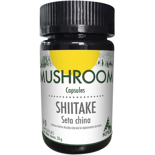 [7803504004856] Mushroom Shiitake Seta China 600 mg 60 Cápsulas Knop*