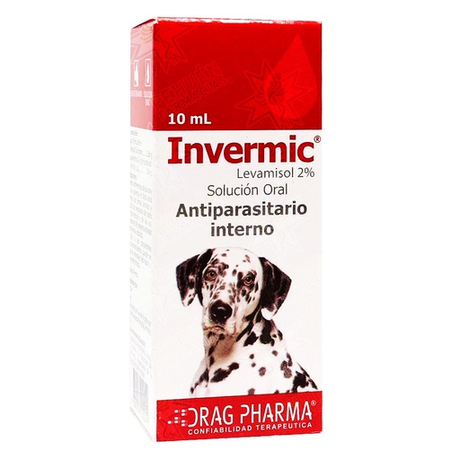 [7800006000249] Invermic Perros 2 % Solución Oral (6 gotas/kg) 10 mL Drag Pharma
